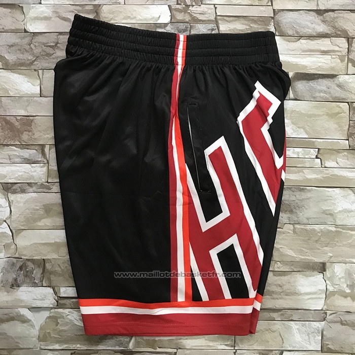 Short Miami Heat Mitchell & Ness Big Face Noir